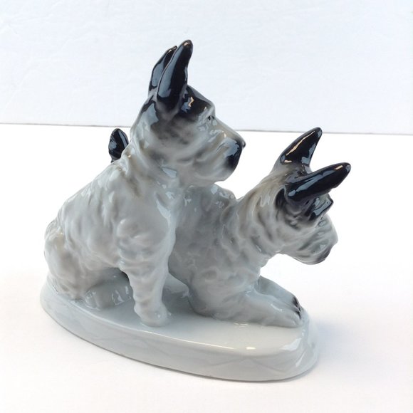 Carl Scheidig Germany Porcelain Scottish Terrier Scottie Schnauzer Dogs - Picture 3 of 16